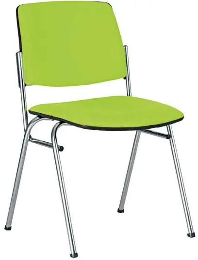 LUISA židle konferenční, koženka zelená